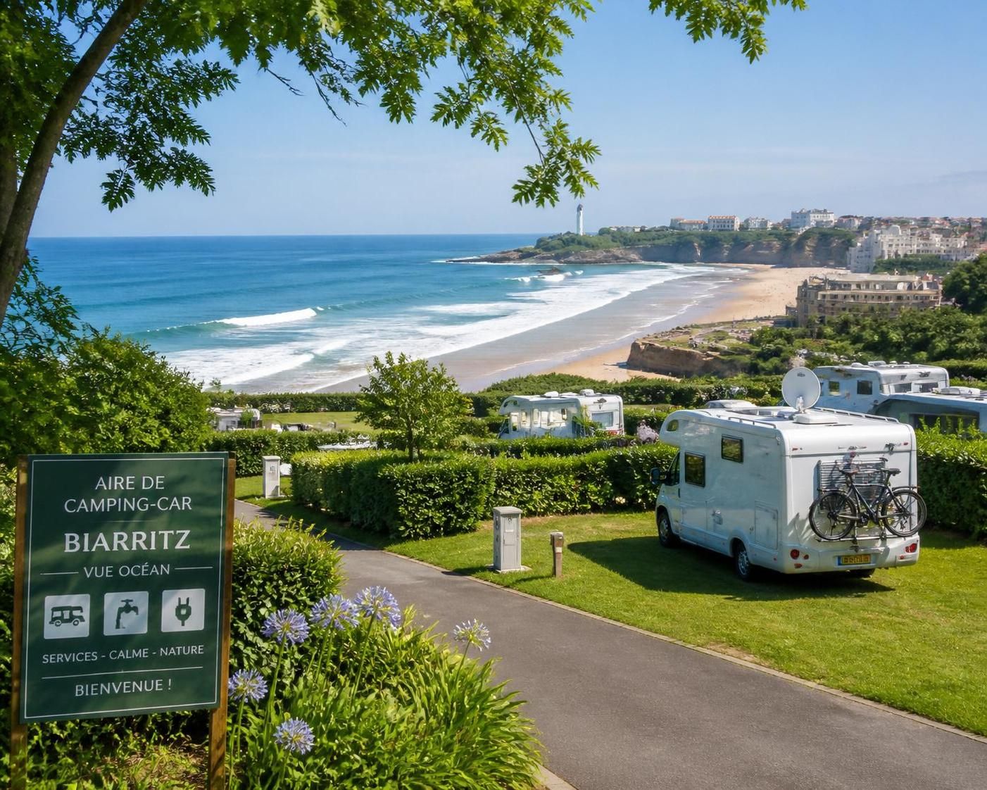 découvrez les meilleures aires de camping-cars à biarritz pour stationner en toute tranquillité et profiter pleinement de l'océan et de ses magnifiques paysages.