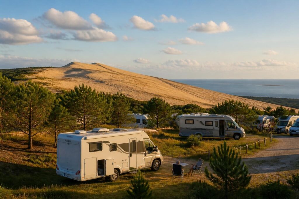 découvrez où stationner votre camping-car près de la dune du pilat pour profiter d’un panorama exceptionnel. guide pratique des aires adaptées pour un séjour inoubliable au cœur de ce site naturel unique.