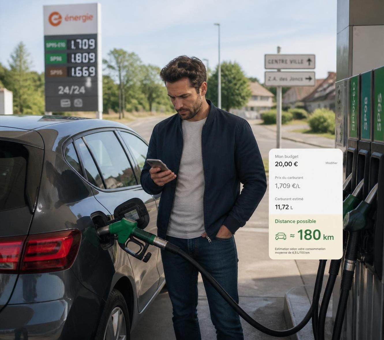 découvrez jusqu'à quelle distance vous pouvez parcourir avec 20 euros d'essence, en fonction des différents types de véhicules et de leur consommation.