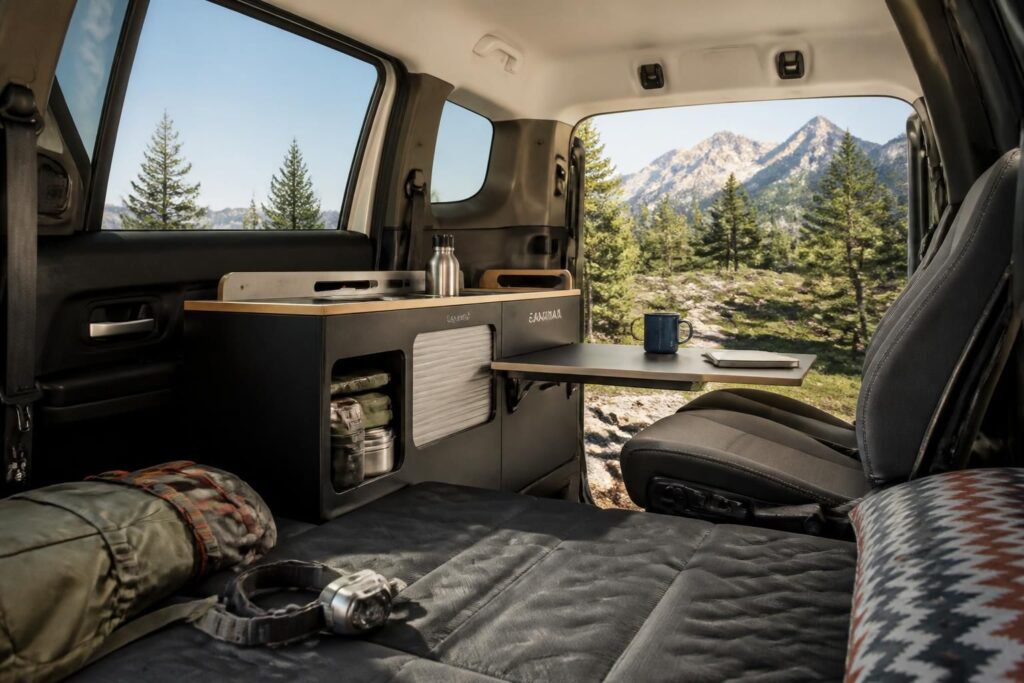 explorez le dacia sandman, un véhicule au design intérieur modulable idéal pour les amateurs d'aventure et de liberté.
