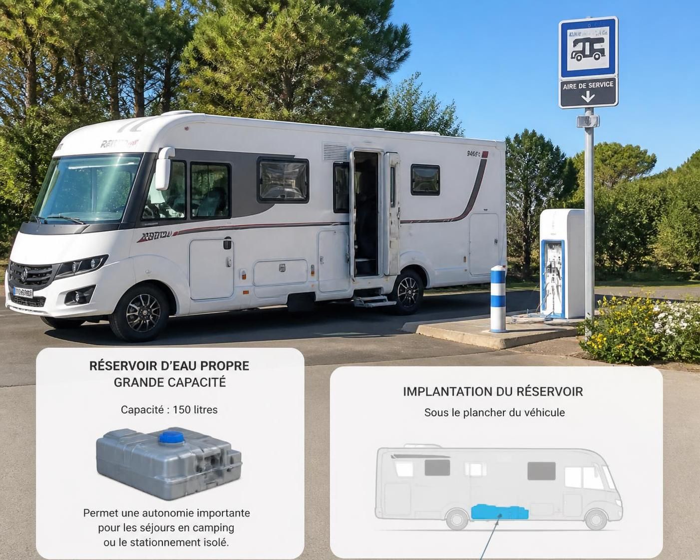 découvrez comment choisir un réservoir d'eau de 300 litres pour votre camping-car, l'idéal pour profiter pleinement de vos voyages en autonomie et confort.